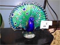 MURANO ART GLASS PEACOCK