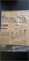 Vintage German newspaper