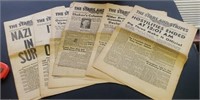 Lot of 6 Stars and Stripes newspapers from 1945