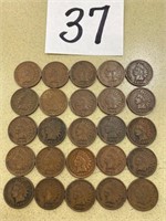 (25) Indian Head Cents 1900's