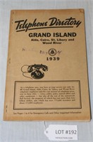 1939 GRAND ISLAND TELEPHONE DIRECTORY