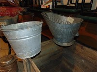 galvanized coal bucket and pail