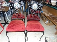 (4) metal garden style chairs
