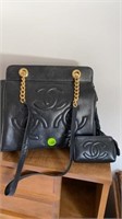 CHANEL LEATHER PURSE WITH COIN PURSE