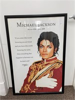 Large Michael Jackson Print Framed