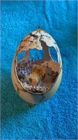 AUTHENTIC EGG SHELL DECORATION- RABBIT IN BED