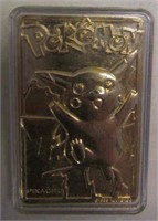 24K Gold Plated Pikachu Metal Card