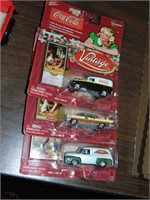 (3) Coca-Cola Matchbox cars in pkg.