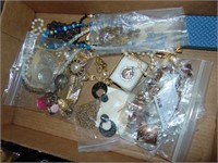 Flat of costume jewlery