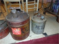(2) metal fuel cans