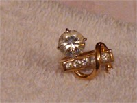 Sterling Silver Gold Vermier CZ Ring