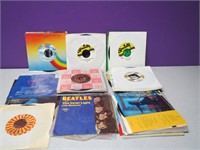 Lot Of Vintage 45 Records Beatles, Etc