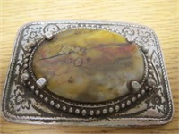 Vtg Large Agate Southwestern Belt Buckle