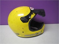 Vtg Bell Moto 4 Yellow Motorcross Helmet