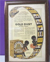 Vtg Black American Gold Dust Cleaning Powder Ad