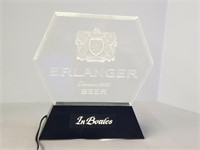 Beautiful Lighted "Erlanger" Beer Sign