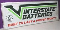 Large 60" X 24" Interstate Batteries Metal Sign