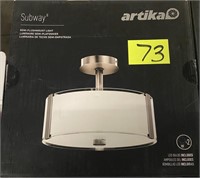 Artika Subway semi-flushmount light