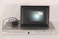 Samsung DVD Player and Coby Electric Photo Frame