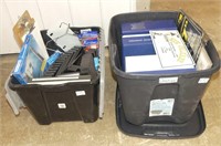 2 Totes of Office Supplies