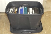 Tote with Lid and 17 Binders
