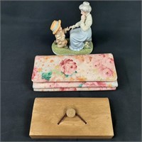 Grandmother Figurine and Two Wallets