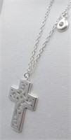 Sterling Silver Cross Pendant W/ Chain