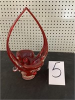 RED GLASS DECORATIVE