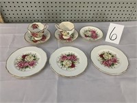 QUEEN ANNE "LADY SYLVIA" TEA CUP SAUCERS & PLATES