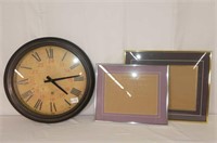 2 Picture Frames and Clock