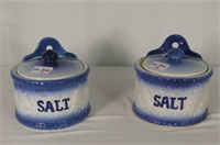 2 China Salt Canisters