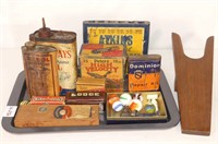 Collectable Tins, Boot Jack and Marbles