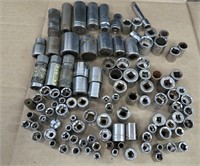 100 MISC SIZED SOCKETS*ALL DRIVES*ALL TRADE*SNAPON