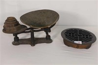 Vintage Kitchen Scale and Furnace Damper