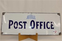 Enamel Post Office Sign (19"x7.5")