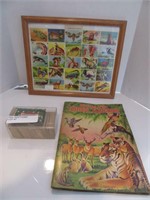 LOT OF ANIMAL KINGDOM STICKERS AND BOOK