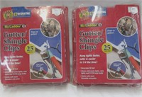 Gutter Shingle clips-25 count per box x 2-NIB