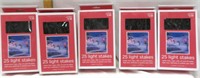 Light stakes-25 per box 5-L7" black plastic-NIB