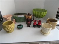 POTTERY AND GLASS LOT