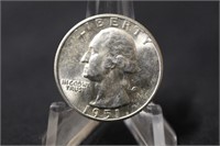 1951-D Uncirculated Silver Washington Quarter