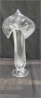 Clear glass vase 15"×7"