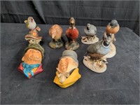 Box of pottery figurine with some chips and