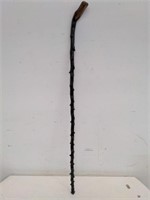 Vintage blackthorn walking stick, 37"l.