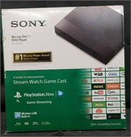 Sony blue-ray disc/DVD player in original box