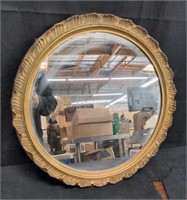 Framed mirror approx 18" in diameter
