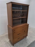 50s cabinet with sliding glass doors approx 36" x