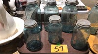 Ball quart and half gallon glass jars with zinc