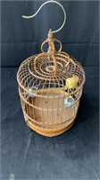 Vintage wooden bird cage Approx 8" x 15”