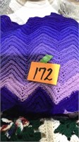 Crochet purple blanket