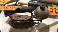 Diamond cast iron iron with steamer